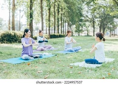 Women Doing Outdoor Yoga Park Yoga Stock Photo 2224957537 | Shutterstock