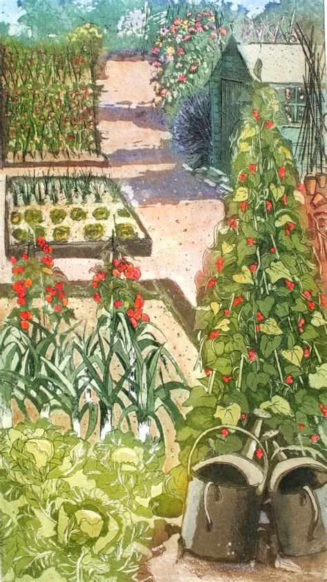 Allotment the Perfect Plot Etching and Aquatint With - Etsy UK | Garden ...