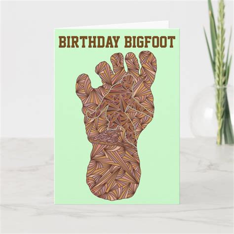 Z Bigfoot Sasquatch Track Funny Birthday Bigfoot Card | Zazzle | Birthday humor, Funny birthday ...