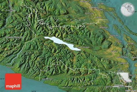 Satellite Map of Cowichan Valley