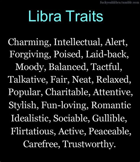 Libra Traits - the good & bad ... only about half of these are correct ...