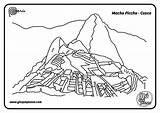 Machu Picchu Coloring Page sketch template