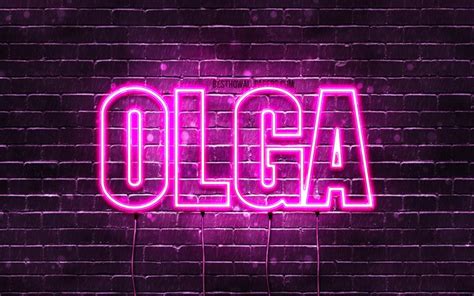 Download imagens Olga, 4k, papéis de parede com nomes, nomes femininos, nome de Olga, luzes de ...