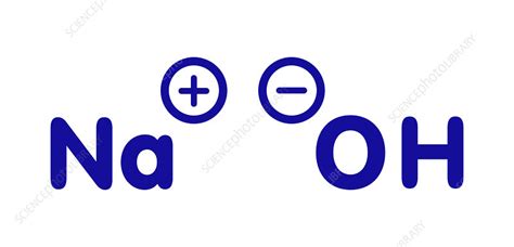 Sodium hydroxide chemical structure, illustration - Stock Image - F027 ...