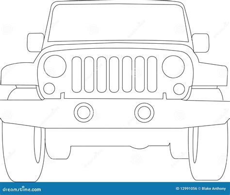 Jeep Truck Outline Royalty Free Stock Image - Image: 12991056