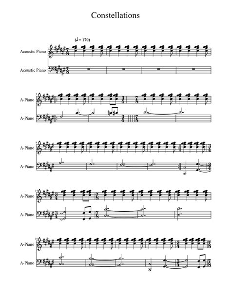 Constellations Sheet music for Piano (Piano Duo) | Musescore.com