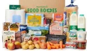 Morrisons food boxes pre-prepared delivered essential grocery box