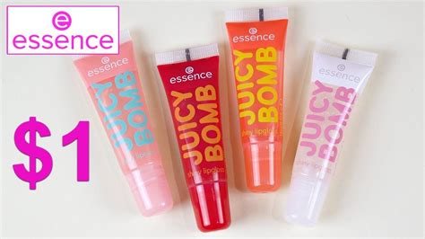 The Best Drugstore Lip Gloss? New Essence Juicy Bomb Lip Gloss - Swatche... | Best drugstore lip ...