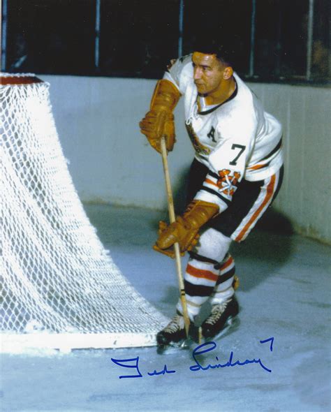 Autographed Ted Lindsay Photograph - 8x10 Chicago Blackhawks COA