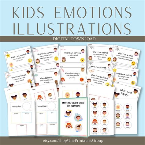 Emotions Social Story Kit Printable Feelings Flashcards - Etsy