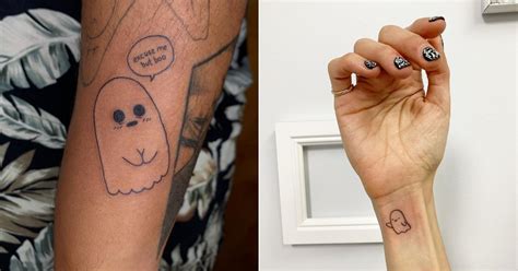 Tiny Ghost Tattoo Ideas & Inspiration | POPSUGAR Beauty