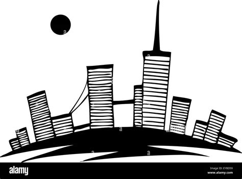 City Silhouette Black And White