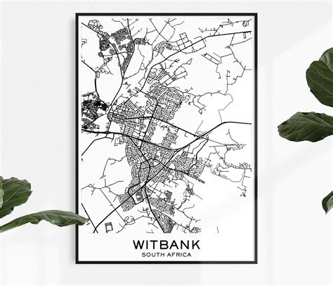 Witbank Map Print Map Print Witbank City Print Witbank | Etsy