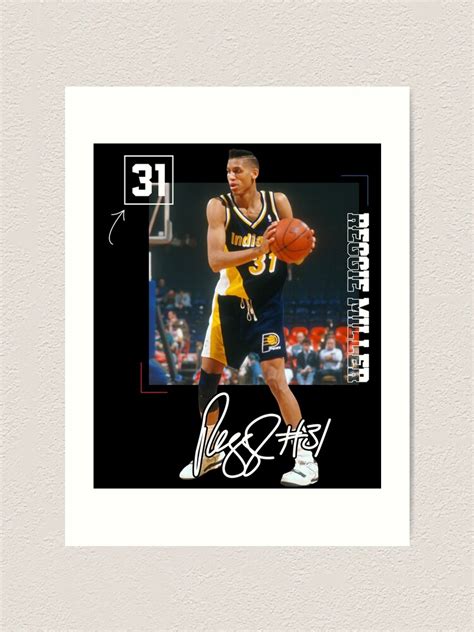 "Reggie Miller Choke Sign Basketball Legend Player Signature 90s 80s ...