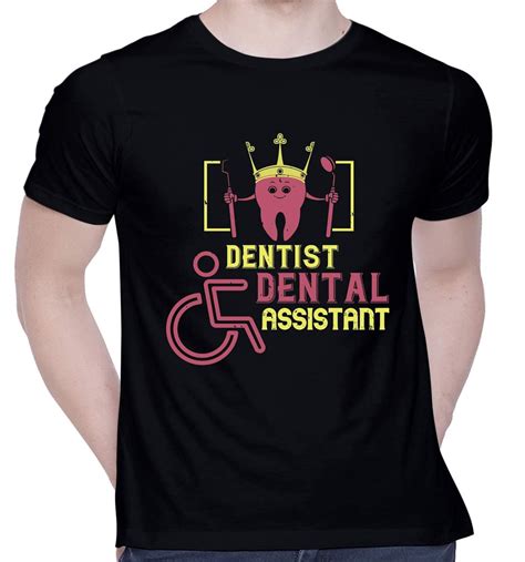 CreativiT Graphic Printed T-Shirt for Unisex Dentist Dental Assistant ...