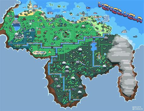 Danc3r 🔛 #pixeltober2022 on Twitter | Pixel art, Arte con mapas, Mapa de venezuela