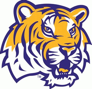 LSU Tigers Logo - Tiger head in purple and gold (SportsLogos.Net) | Lsu tigers logo, Lsu tigers ...