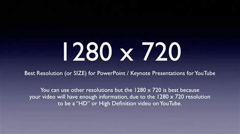 HD Resolution For YouTube Is 1280x720 - YouTube