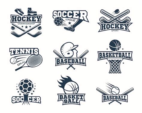 Premium Vector | Sports monochrome logos