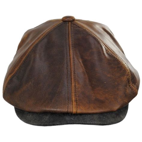 Jaxon Hats Leather Suede Newsboy Cap Newsboy Caps