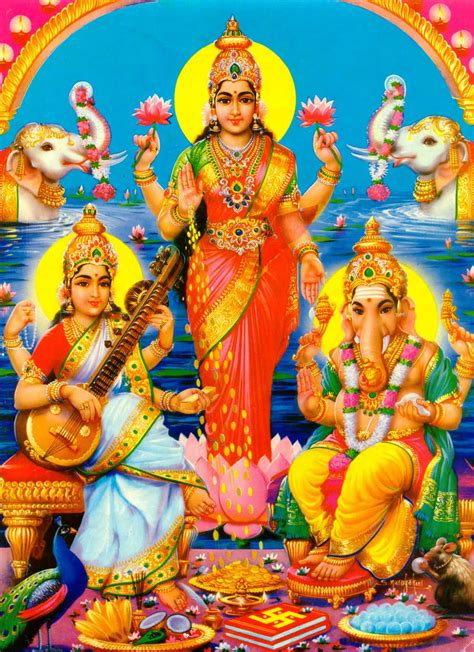 HINDU GOD WALLPAPERS: Saraswati Mata Lakshmi Devi Ganesha, 45% OFF