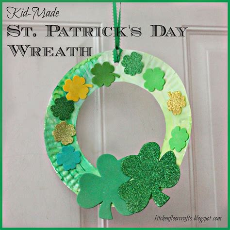 Kitchen Floor Crafts: Kid-Made St. Patrick's Day Wreath