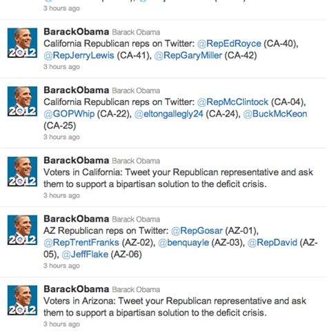 Obama Twitter Account | Obama Tweets Congressmen