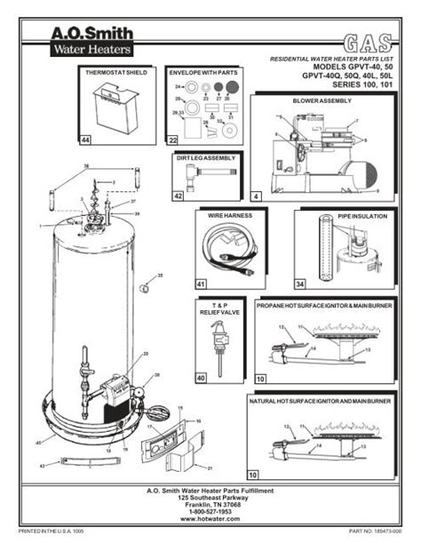 Ao Smith Tankless Water Heater Parts Manual | Reviewmotors.co