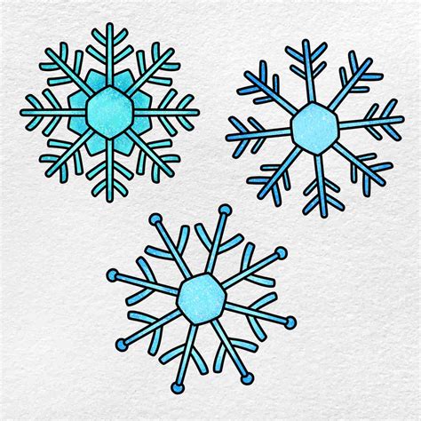 How to Draw Small Snowflakes - HelloArtsy