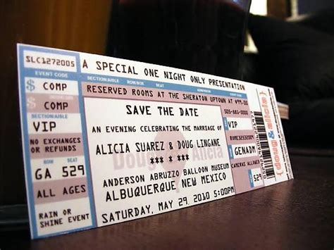 Any Bees that made "concert ticket" invitations? - Weddingbee