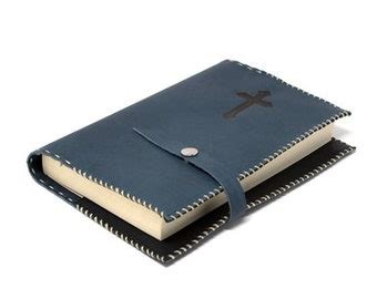 Leather Blue Bible Cover - Etsy