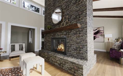 ORC Fall 2020 Mountain Home Reveal | Cabin fireplace, House, Wood mantle