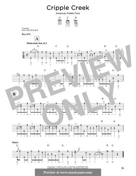 Cripple Creek by folklore - sheet music on MusicaNeo