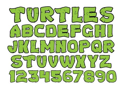 NINJA TURTLES FONT svg Tortugas Alphabet Svg Tortugas Ninja | Etsy | Ninja turtles, Ninja ...