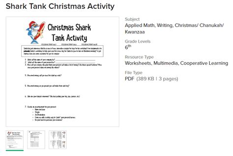 Shark Tank Pitch Template For Students