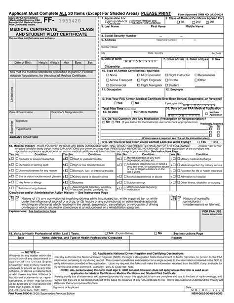 FAA Form 8500-8 - Fill Out, Sign Online and Download Printable PDF | Templateroller