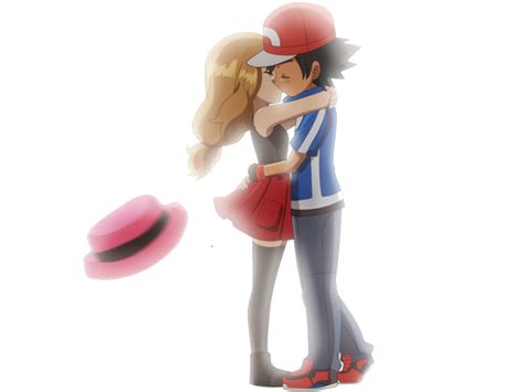 Ash and Serena Kiss by StuAnimeArt on DeviantArt