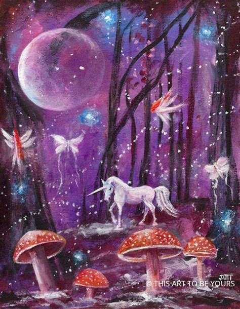 Enchanted Forest Original Painting on 11 x 14