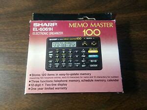 Electronic Organizer - Sharp - Memo Master | eBay