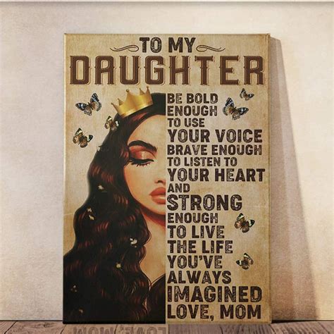 Poster-Mom to Daughter Posters Qnn381- Command Strips Wall Decor -Poster for Room Aesthetic ...