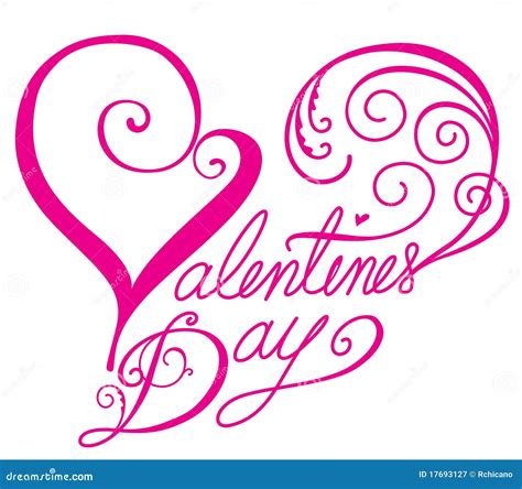 Valentines Day Font in Heart Shape Stock Vector - Illustration of heart, romance: 17693127