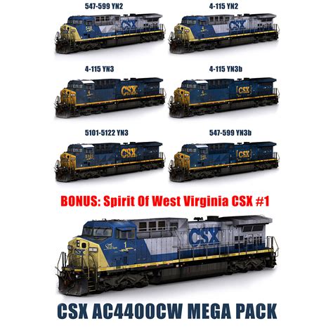 ᵇᵃ CSX AC4400CW 4-115 YN2 | RRMods CA