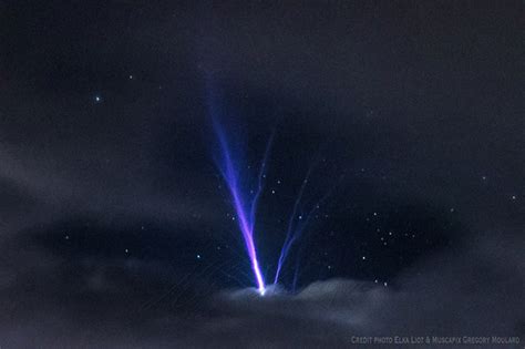 International Space Station Captures Remarkable “Blue Jet” Lightning Shooting From An Electrical ...