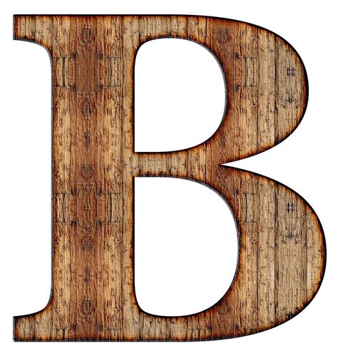 Wooden Capital Letter B transparent PNG - StickPNG