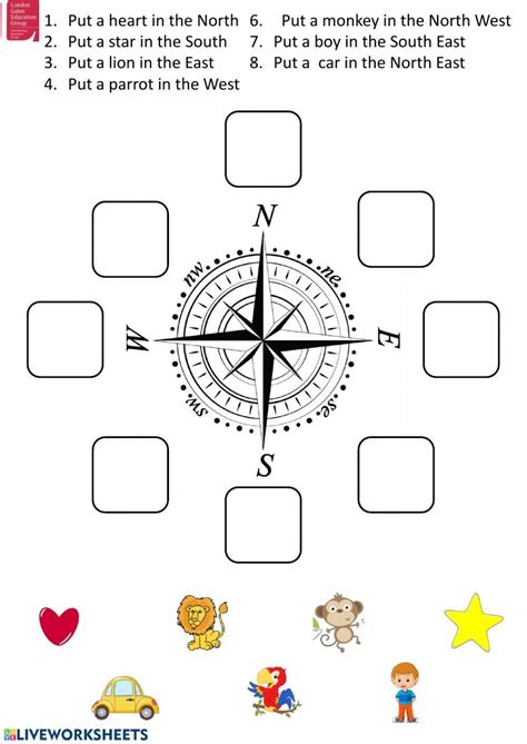 Worksheets On Cardinal Directions - Printable Word Searches