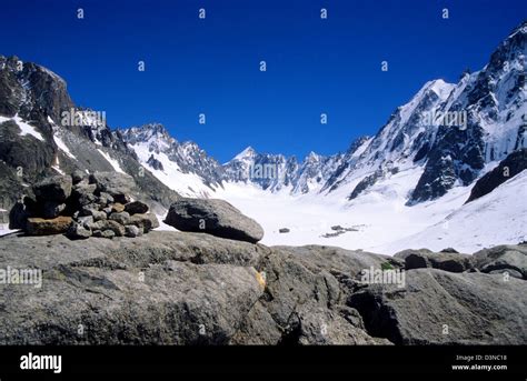 The Argentiere glacier, Mont Blanc mountain massif, Savoy Alps, France Stock Photo - Alamy