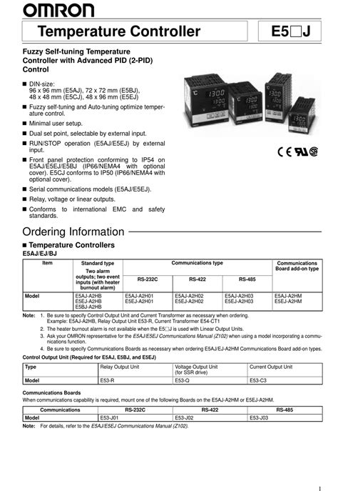 OMRON E5 J SERIES MANUAL Pdf Download | ManualsLib