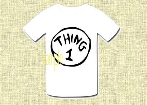 Thing 1 iron on transfer shirt tshirt printable instant