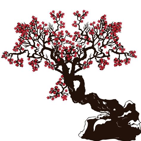 Cherry Blossom Tree Silhouette Vector Art, Icons, and Graphics for Free Download