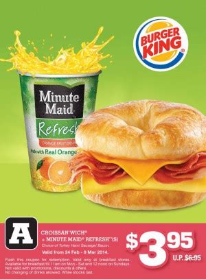 Burger King Breakfast Platter Combo Discount Coupons & Weekday Tea ...